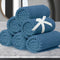 Blue Washcloths 6 Pack, 13"x13" - 100% Cotton | Lightweight | Thick