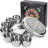 7 7 7 (9 Inch) KSJONE Designer Spice Box, Spice Jars, Holds Spices, Steel Spice Container with Spoons, Storage