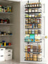 9-Tier Moforoco White Over The Door Pantry Organizer, Pantry Organization And Storage, Metal Hanging Spice Rack Shelves