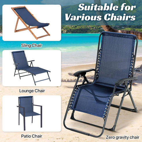 21" 63" Ostlttyn Zero Gravity Chair Replacement Fabric Kit, W x L Repair Cloth with Replacement Bungee Cord for Anti