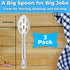 Super Strong Ergonomic Serving Spoon Set of 3, Big Slotted Stainless Steel Spoons for Cooking, Baking, Basting