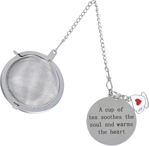 Stainless Steel Tea Infuser Tea Ball with Cup Charm for Loose Leaf Tea Strainer