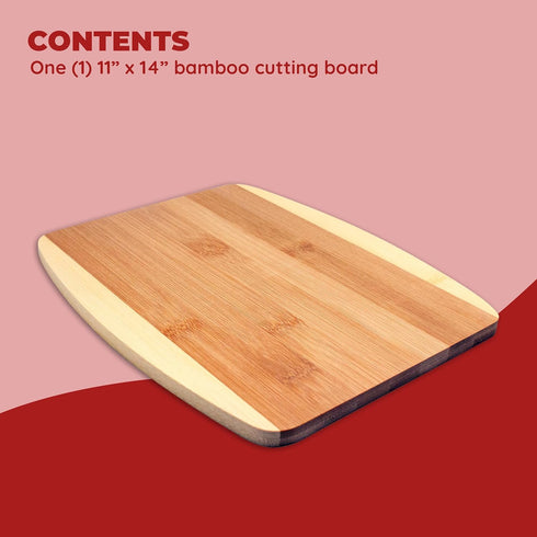Bamboo Cutting Board, Chopping Board Set: Great for Meal Prep and Serving, Charcuterie, Eco-Friendly Wood Cutting Boards in Assorted Sizes by Brite Concepts