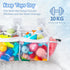 3 Criusia Extra Large Bath Toy Organizer with Compartments and Multiple Pockets, Quick-Dry Mesh Bathtub Storage