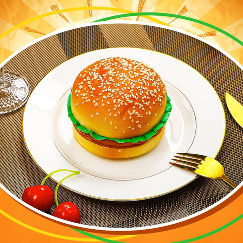 6 CroBlissful Pcs Artificial Hamburgers Realistic Fake Food Bread Model Photography Prop for Kitchen Food Fake Display