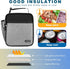 Durable Insulated Lunch Bag - Reusable Tote Bag for Men, Women, Adults, Black Gray