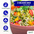 3-Bean 16 Oz Nature Jim's Sprouts Seed Mix - Organic Green Peas, Lentils & Adzuki Beans for Planting - Non-GMO