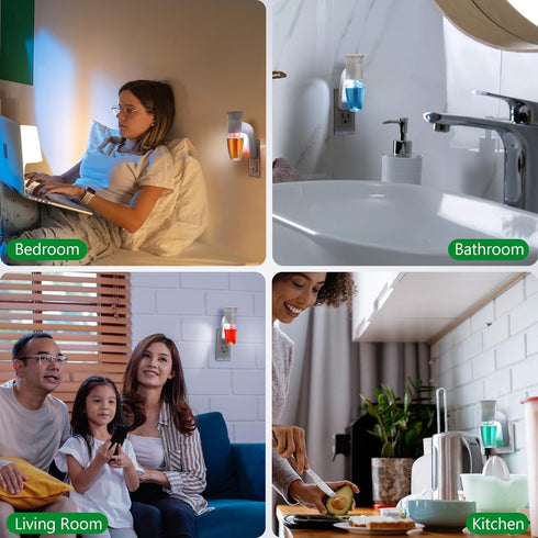 Saillong Wall Fragrance Plug in with Night Light, Compatible with Bath and Body Works Wallflower