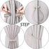 Curtain Tiebacks Clips, Strong Magnetic Tie Band for Home Office Decorative Drapes, 2PCS, Beige