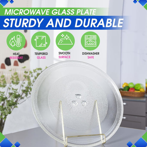 Microwave Plate Replacement 12.75 inch for GE WB49X10129 and WB49X10074 Microwave Glass Plate