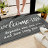 Welcome Mats for Front Door, "Ish Depends Who You Are" Doormat, Anti-Slip Rubber Mat for Indoor & Outdoor