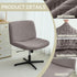 Armless Chair(2PCS,Kahki) Criss Cross Chair Cover Water Resistant Jacquard Vanity Chair Cover Elastic Mid Back Wide