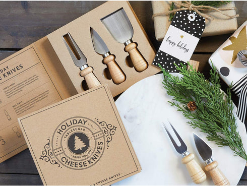Santa Barbara Design Studio Kitchen Essentials Gift Set, Holiday Collection Kraft Cardboard Book Gift Box, 3-Pieces