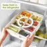 Snackle Box Container with Lid and Handle, Divided Serving Platters for Portable Snacks, Candy, Fruit