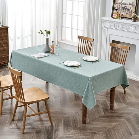 Summer 55 95 inch) BALCONY & FALCON Rectangle Tablecloth Jacquard Style Water Resistant Table Cover for Dining Kitchen