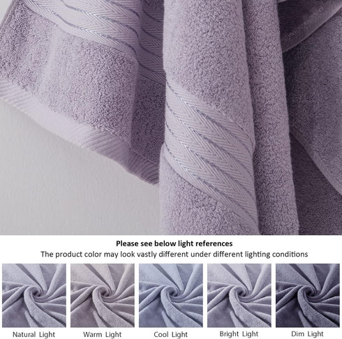 COZYART Set, Sets 6 2 2 2 650 Lavender Luxury Bath Towel Turkish Cotton Hotel Towel Bulk for Bathroom, Thick Bathroom