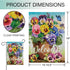 Welcome Spring Pansy Floral Garden Flag, 12 x 18 Inch Double Sided Small Decor for Outdoor Summer Holiday