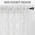 DWCN 2 Pack White Floral Lace Valances for Kitchen - Rod Pocket Half Window Sheer Curtains for Small Window Living Room Cafe, 42 x 18 inch, Lace White by DWCN