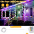 66FT 200 16 Ollny Rope Lights Outdoor Color Changing, LED Waterproof Plug in Christmas Lights with Remote, Colors
