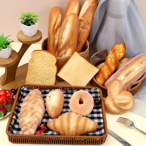 6 Gresorth Pcs Artificial Bread Decoration Fake Baguette Food Model Simulation French Loaf Display Realistic Dessert