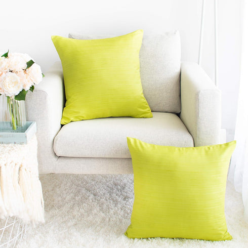 The White Petals Apple Green Throw Pillow Cover - Decorative Washable Cushion Covers for Couch, Sofa, Bedroom, Living