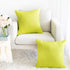 The White Petals Apple Green Throw Pillow Cover - Decorative Washable Cushion Covers for Couch, Sofa, Bedroom, Living