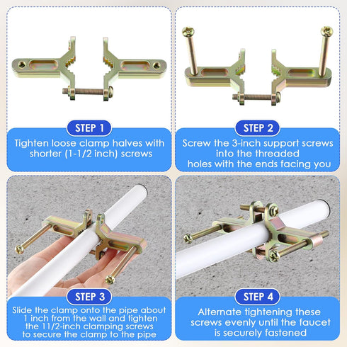 1/2-Inch, 3/4-Inch 1 Inch 5023, (1 Pack) Enhon Hose Bibb Anchor Fits and Supply Lines, Outdoor Faucet Installation