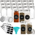 WUWEOT 24 Pack Plastic Spice Jars, 4 oz Square Seasoning Containers with Airtight Lid, Labels, and Funnel