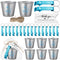 Vesici 25 Sets Baby Shower Favors for Guests 1.5 oz Stainless Steel