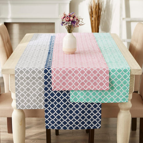 DII Lattice Tabletop Collection Table Runner - 14x72, Gray