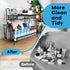 Bathroom Counter Organizer, Black Spice Rack for Cabinet, Kitchen Countertop Organizer, Perfume and Vanity Storage