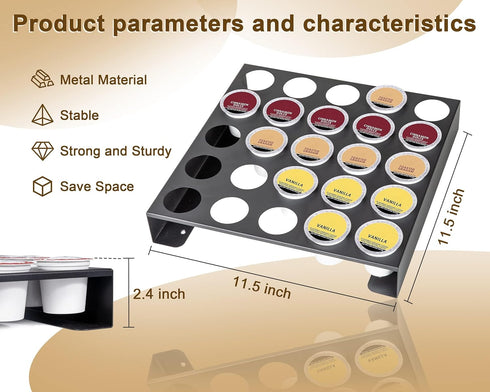 MyLifeUNIT K Cup Organizer Drawer Countertop Wall Mounted K Cup Holder Coffee Pod Storage Holder for Coffee Station, Office and Kitchen, Black by MyLifeUNIT