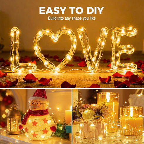 12 Pack 7FT 20 3 litogo LED Fairy Lights Battery Operated, Lighting Modes, Bulk Mini Twinkle String Lights Waterproof