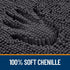 OLANLY Bathroom Rugs 47x20, Extra Soft Absorbent Chenille Bath Mats, Non-Slip, Machine Washable for Bathroom Floor