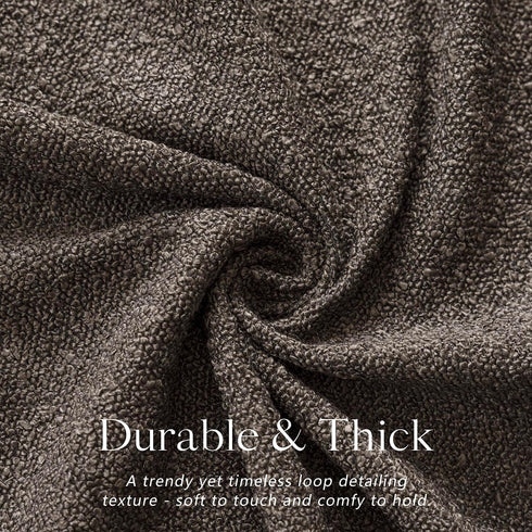 Cozy 12 20 Inch,Dark Foindtower Textured Boucle Throw Pillow Covers Accent Solid Lumbar Pillow Cases Soft Decorative