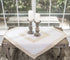 Linens, Art and Things Neutral Earth Tones Greek Key, Square Table Topper, 34Wx34L