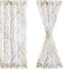 FMFUNCTEX French Front Door Curtains for Glass Door, 72 Inches White Semi-Sheer with Yellow and Grey Branch Print