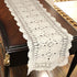 15.7"x59" USTIDE Handmade Crochet Lace Table Runners Beige Cotton Doilies for Coffee Table Dresser End Table