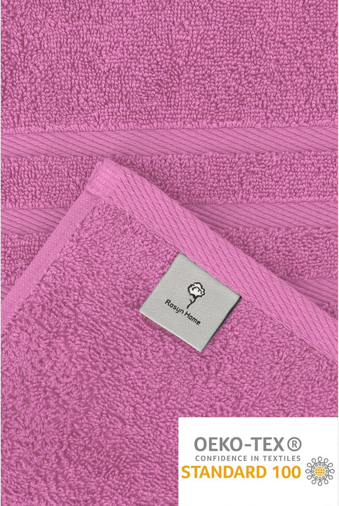Rosyn Home 6 Set 2 2 2 100% Hotel and Spa Quality Piece Bath Towel Bath Towel Hand Towel Washcloth Soft Turkish Cotton