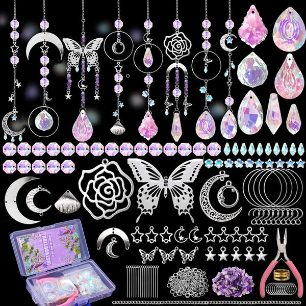 DIY Suncatcher Kit 400pcs Sun Catchers Making Kit Supplies Art and Crafts