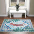 Tropical Jungle Rugs - 2x3 Faux Wool Botanical Boho Throw Rug for Bathroom Kitchen Indoor Entryway