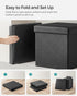 15 Inches 660 lb, ULSF101 SONGMICS MAZIE Collection - Ottoman with Storage, Footstool, Storage Ottoman, Load for Dorm