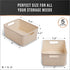 BINO Woven Plastic Basket Small (Natural), 5-Pack, THE JUTE COLLECTION, Stylish Home Organization Storage