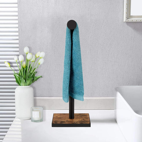 Hand Towel Holder Stand, Bathroom Towel Rack with Weighted Base, T-Shape Standing Towel Racks for Kitchen