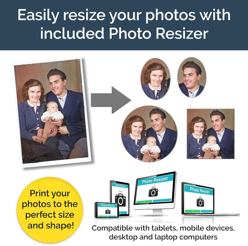 Wedding Boutonniere Photo Charm Bouquet Pin Lapel for Mother of the Bride Groom with Photo Resizing Software