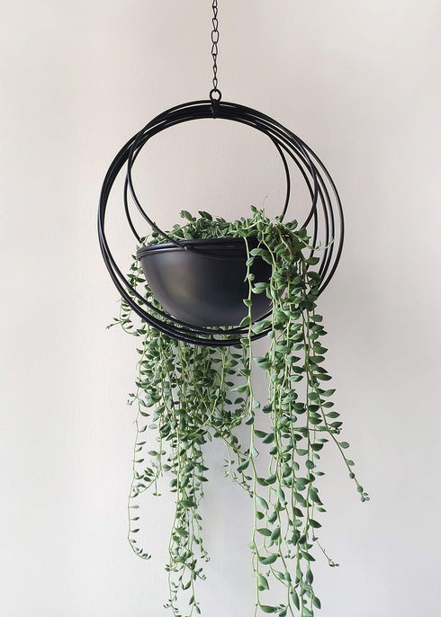 YISSEN RISEON Boho Metal Plant Hanger,Metal Geometric Hanging Planter, Modern Planter, Mid Century Air Plant Holder