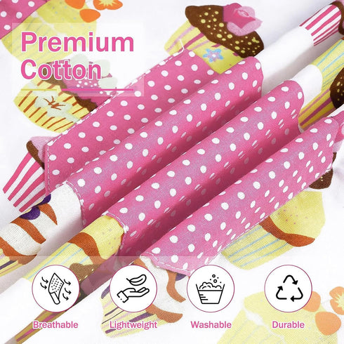 Kids Chef Hat and Apron Set, Toddler Apron for Girls with Large Pocket for Cooking and Baking