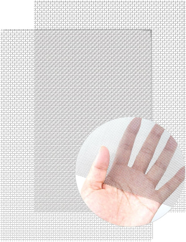 2 Pack Wire Mesh Screen 13.4'' x 9.5'', 304 Stainless Steel Mesh for Air Vent, Prevent Mice, Bugs, Easy to Cut