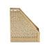 Deco 79 Metal Geometric Magazine Holder, Single Slot with Laser Carved Design, Gold