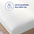 Vibe Premium Waterproof Terry Cloth Mattress Protector, King, White, Washable